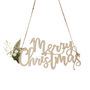 Wooden Merry Christmas Chair Signs With Foliage, thumbnail 2 of 3
