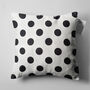 Black Polka Dot Themed Cushion Cover, thumbnail 5 of 7
