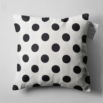 Black Polka Dot Themed Cushion Cover, 5 of 7