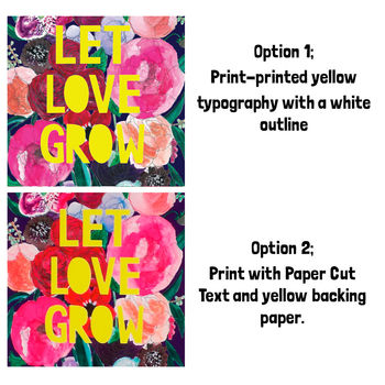 'Let Love Grow' Inspirational Floral Print, 7 of 8