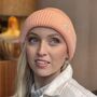Coral Ladies Fashion Beanie Hat, thumbnail 2 of 4