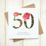 Personalised Floral Wedding Anniversary Card, thumbnail 4 of 5
