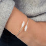 Feather Lightweight Sterling Silver Bangle, thumbnail 1 of 4