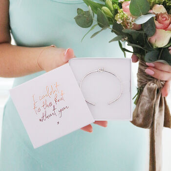 'I Couldn't Tie The Knot Without You' Bridesmaid Bangle, 2 of 7