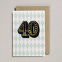 Birthday Patch Greeting Card Age Forty, thumbnail 1 of 2