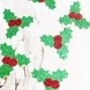 16 X Holly And Berry Christmas Confetti, Centrepiece, Table Decor, Festive, thumbnail 3 of 4