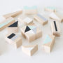 Mint And Monochrome Wooden Blocks, thumbnail 2 of 7