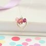 Mini Open Heart Necklace In A Variety Of Colours, thumbnail 9 of 12