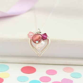Mini Open Heart Necklace In A Variety Of Colours, 9 of 12