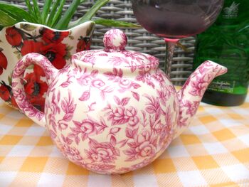 Two Cup Tespot In Pink Blossom Chintz Design, 8 of 9
