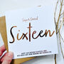 Sweet Sixteenth | 16th Personalised Birthday Card, thumbnail 3 of 3