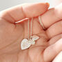 Personalised Sterling Paw Print Heart Charm Necklace, thumbnail 1 of 8