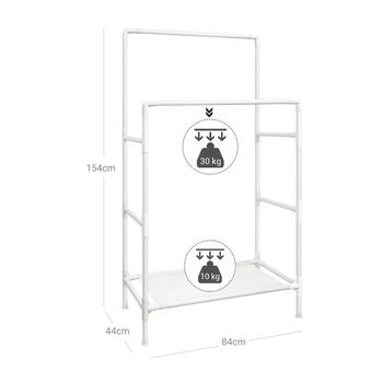 Clothes Rack With Double Rails And One Shelf, 6 of 6