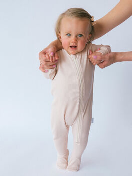 Personalised Gift Baby Zip Romper | Embroidered Name Or Animals, 11 of 12