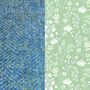 Esme Blue Green Tweed Floral Lined Drum Lampshade, thumbnail 7 of 8