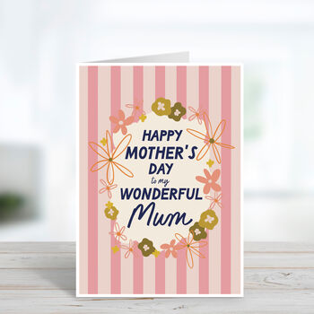 Wonderful Mum Floral Mother's Day Card, 2 of 4