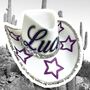 Personalised White And Purple Rhinestone Cowboy Hat, thumbnail 1 of 4