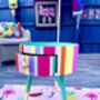 Rainbow Stripe Bedside Table, Pink And Mint Green, thumbnail 6 of 6