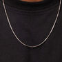 Mens Sterling Silver Light Box Chain Necklace, thumbnail 2 of 10