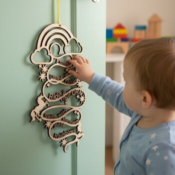 Personalised Wooden Fairies, Unicorns, Mermaids Quote, 6 of 6