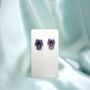 Wildflower Pansy Studs In Sterling Silver, thumbnail 6 of 6