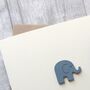 New Baby Wooden Elephant Card, thumbnail 2 of 2