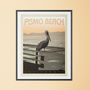 Personalised Pismo Beach Vintage Style Travel Print, thumbnail 5 of 5