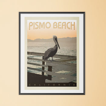 Personalised Pismo Beach Vintage Style Travel Print, 5 of 5