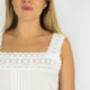 Women's White Cotton Nightdress Lace Chemise, thumbnail 5 of 7