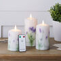 Tru Glow® Lavender LED Pillar Candle Trio, thumbnail 2 of 2