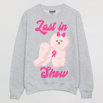 Last In Show Women's Dog Slogan Sweatshirt, 5 of 5