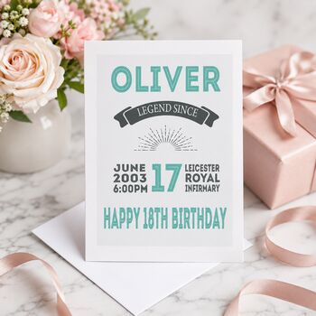 Personalised Special Date 18th Birthday Card, 4 of 6