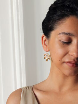 Gold Leaf Earrings, 2 of 7