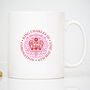 King's Coronation Mug With Pink Emblem, thumbnail 1 of 2