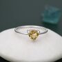 Genuine Yellow Citrine Ring In Sterling Silver, Us Five Eight, thumbnail 1 of 11