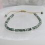Gemstone Boho Beaded Adjustable Friendship Bracelet Silver Beads, thumbnail 6 of 10