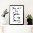 Garlic Bread Art Print By Laura Felicity | notonthehighstreet.com