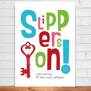 Slippers On Personalised New Home Gift Print, 3 of 4