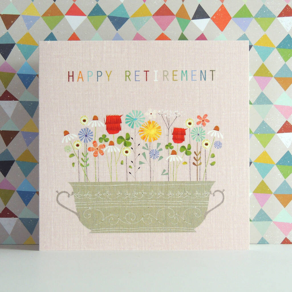 Floral Retirement Card By Kali Stileman Publishing | notonthehighstreet.com