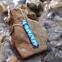 Ice Blue Glass And Sterling Silver Pendant Necklace, thumbnail 9 of 12