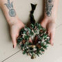 Frosted Dried Flower Christmas Wreath Bauble, thumbnail 4 of 4