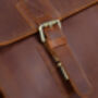 Vegetable Tanned Genuine Leather Laptop Bag, thumbnail 4 of 12