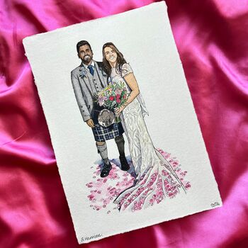 Personalised Couple's People Portrait In Watercolour, 3 of 12