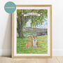 Personalised Watercolour Pet Portrait With Background Options, thumbnail 5 of 6