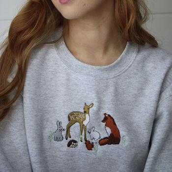 Embroidered Woodland Animals Sweater Regular Price, 5 of 6