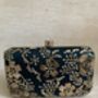 Green Raw Silk Rectangular Clutch Bag, thumbnail 4 of 9
