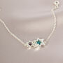 Mum And Child Sterling Silver Star Birthstone Bracelet, thumbnail 2 of 9