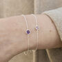 Sterling Silver February Birthstone Curb Bracelet – Amethyst, thumbnail 2 of 6