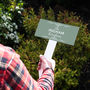 Personalised Enamel House Sign On Stake, thumbnail 1 of 4