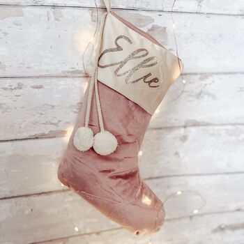 Personalised Luxe Velvet Christmas Stocking, 4 of 12